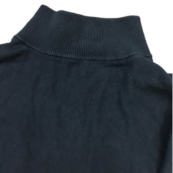 A l X Armani Exchange Quarter Zip Up Sweater Mock Neck Navy Large Men's - Picture 8 of 12